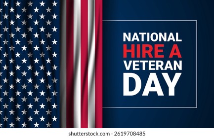 Happy National Hire A Veteran Day Background Vector Illustration 