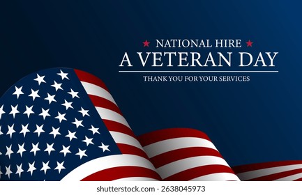 Happy National Hire A Veteran Day Background Vector Illustration 