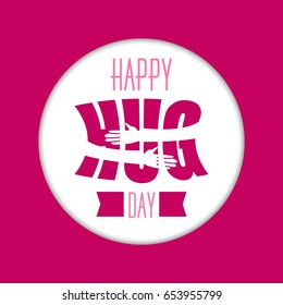 Happy National Hug Day Vector Illustration. Suitable for poster, banner, campaign, and greeting card
