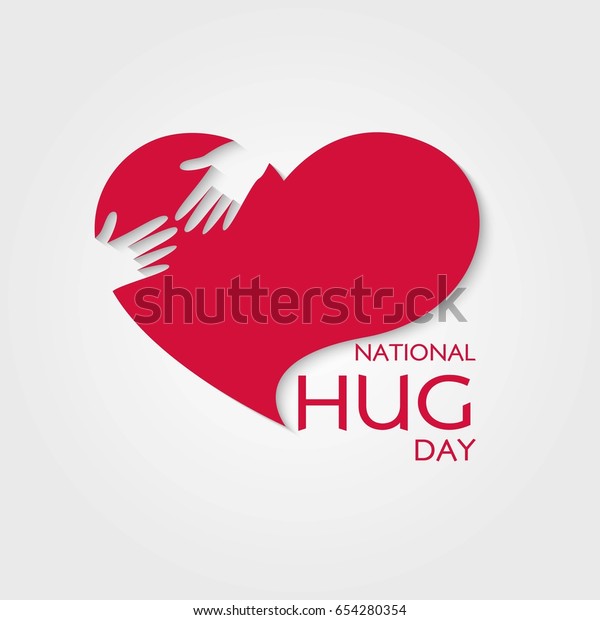 Happy National Hug Day Vector Illustration Stock Vector (Royalty Free ...