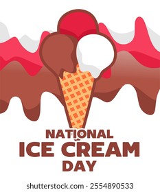 Happy National Ice Cream Day with delicious ice cream