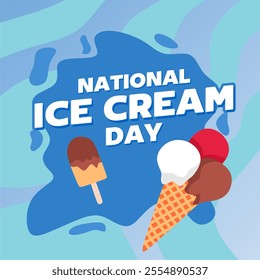 Happy National Ice Cream Day with delicious ice cream