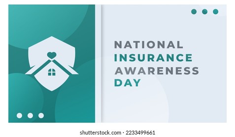 Happy National Insurance Awareness Day June Celebration Vector Design Illustration. Template for Background, Poster, Banner, Advertising, Greeting Card or Print Design Element