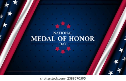 Happy National Medal Of Honor Day Background Vector Illustration