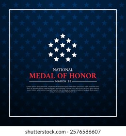 Happy National Medal Of Honor Day Design Background Illustration