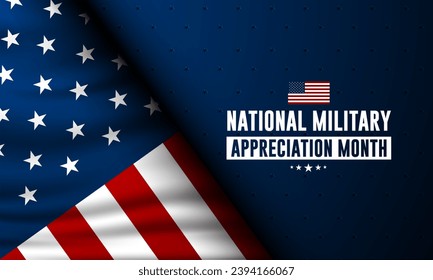 Happy National Military Appreciation Month Background Vector Illustration