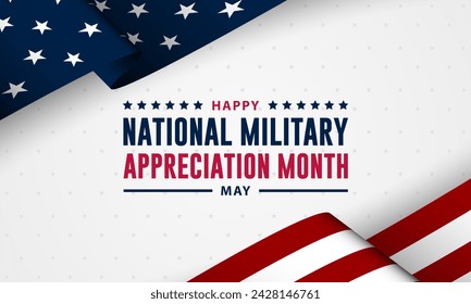 Happy National Military Appreciation Month Background Vector Illustration