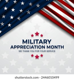 Happy National Military Appreciation Month Background Vector Illustration