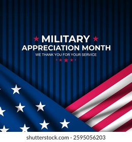 Happy National Military Appreciation Month Background Design Illustration