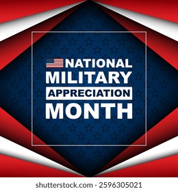 Happy National Military Appreciation Month Background Design Illustration