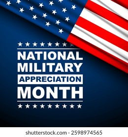 Happy National Military Appreciation Month Background Design Illustration