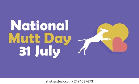 Happy National Mutt Day vector banner design illustration.