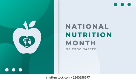 Happy National Nutrition Month Celebration Vector Design Illustration for Background, Poster, Banner, Advertising, Greeting Card