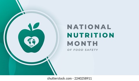 Happy National Nutrition Month Celebration Vector Design Illustration for Background, Poster, Banner, Advertising, Greeting Card