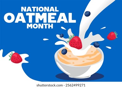 Happy National Oatmeal Month with a delicious bowl of oatmeal