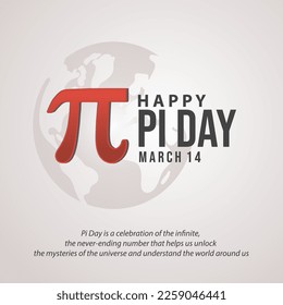 Happy National Pi Day. March 14. Vector