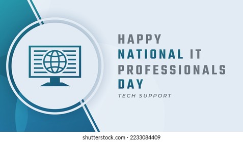 Happy National IT Professionals Day Celebration Vector Design Illustration. Vorlage für Hintergrund, Poster, Banner, Werbung, Grußkarte oder Print-Design-Element