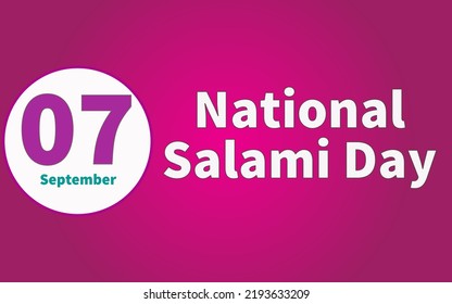 Happy National Salami Day, September 07. Calendar of September Retro Text Effect, Vector design