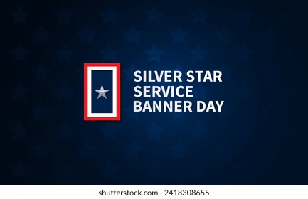 Happy National Silver Star Service Banner Day Background Vector Illustration