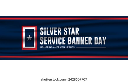 Happy National Silver Star Service Banner Day Background Vector Illustration