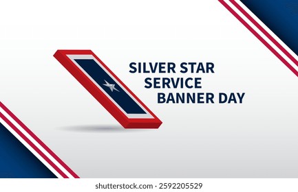 Happy National Silver Star Service Banner Day Background Vector Illustration