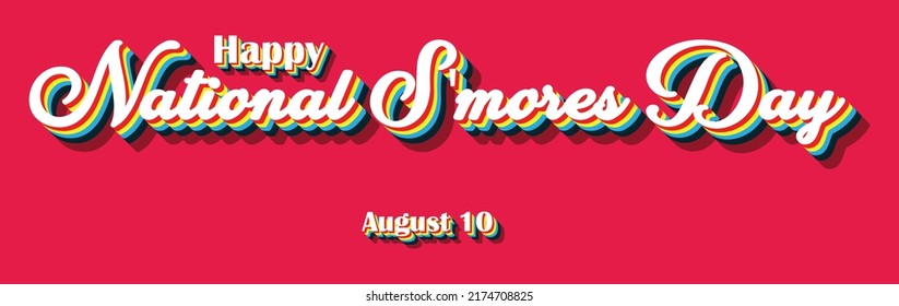 Happy National S'mores Day, holidays month of august , Empty space for text, Copy space right