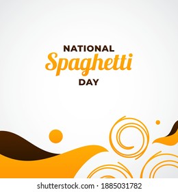 Happy National Spaghetti Day Vector Design