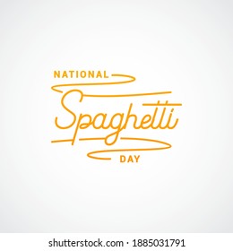 Happy National Spaghetti Day Vector Design