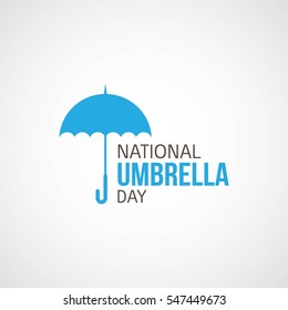 Happy National Umbrella Day Vector Illustration.