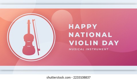 Happy National Violin Day December Celebration Vector Design Illustration. Template for Background, Poster, Banner, Advertising, Greeting Card or Print Design Element