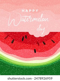 Happy National Watermelon day abstract poster, card, flyer, web, background, 3 August, vector