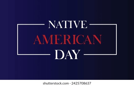 Happy Native American Day Stylish Text With Usa Flag Gradient Background