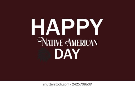 Happy Native American Day Stylish Text With Usa Flag Gradient Background