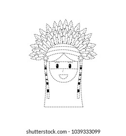 happy native american person icon image 
