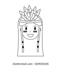 happy native american person icon image 