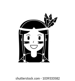 happy native american person icon image 