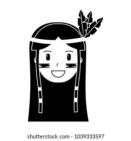 happy native american person icon image 