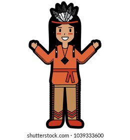happy native american person icon image 