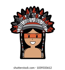happy native american person icon image 