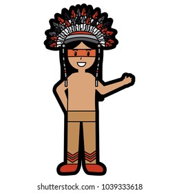 happy native american person icon image 
