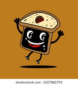 Happy Natural Sandwich Vector Art