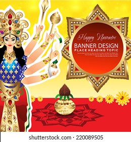 Happy Navratri Background vector illustration 