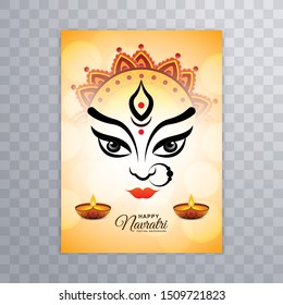Happy Navratri Card Background template vector