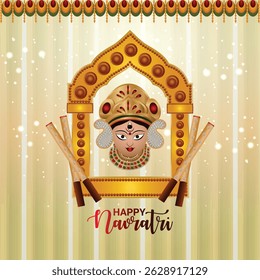 Happy navratri celebration background banner