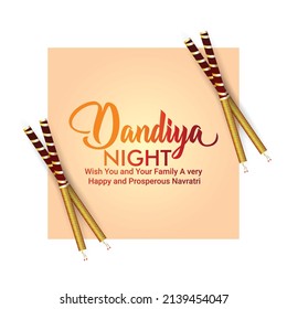 Happy navratri celebration background with vector illustration