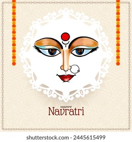 Happy Navratri cultural Indian festival celebration background vector