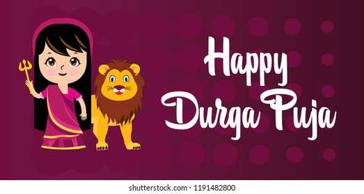Happy Navratri and Durga puja abstract designs.