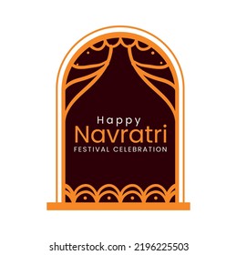 Happy Navratri festival celebration, banner