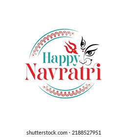 Happy Navratri Festival Greeting Background Template Stock Vector ...