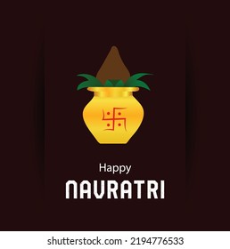 Happy Navratri Festival Of India Celebration Creative Vector Illustration